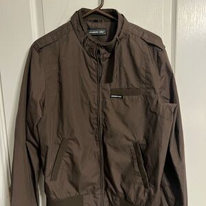 Members Only Men's Dark Brown Bomber Jacket